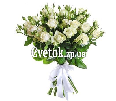 Милый букет из белых спрей роз