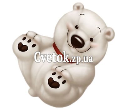 White teddy bear small