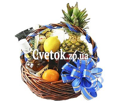 Мужская корзина с виски
