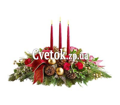 Новорічна композиція зі свічками