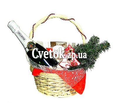 Новогодняя корзинка с шампанским Asti Martini