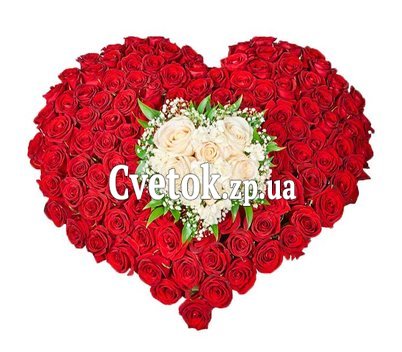 Оригинальное сердце из роз