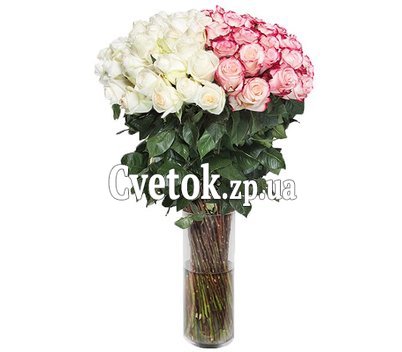 Оригинальный букет из 101 импортной розы