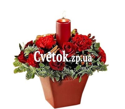 Різдвяна флористична композиція