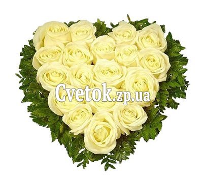 В форме сердца цветы