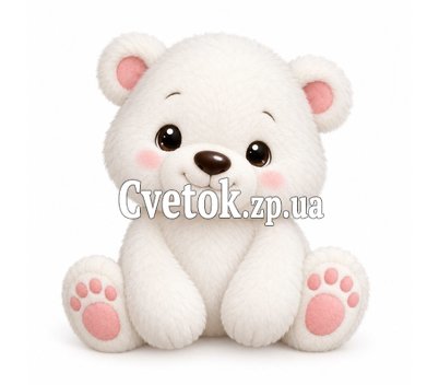 Мишка білий великий