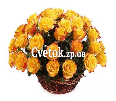 Яркая корзина импортных роз